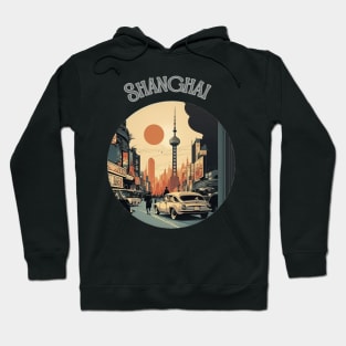 Shanghai China Travel city scape - travel stickers Hoodie